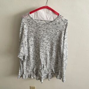 Grey and white blouse